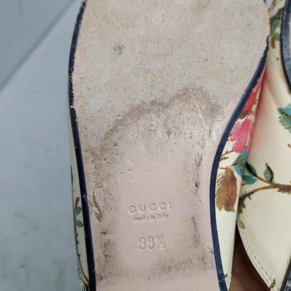 Gucci Princetown Rose Floral Cream Mule Slide Shoe - Picture 4 of 9